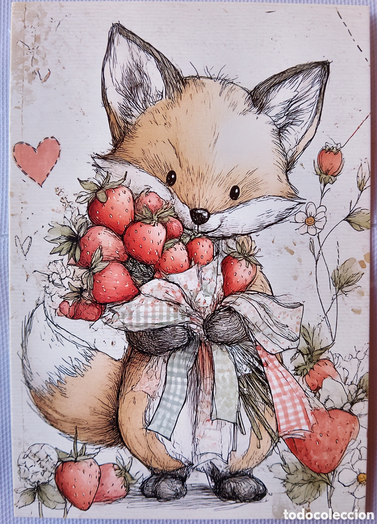 Postales: POSTAL NAVIDAD - ZORRO FRESAS - ESTILO ANTIGUO