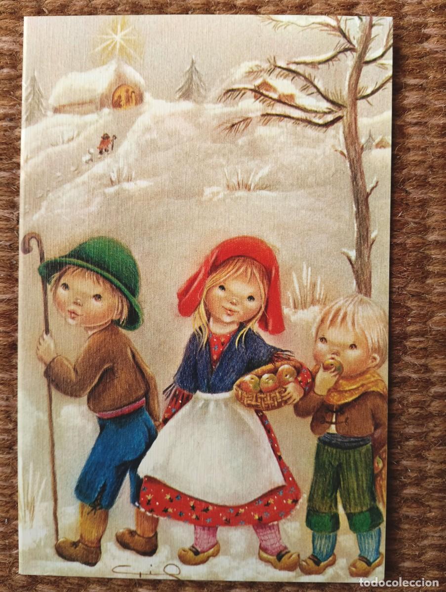 Postales: CRIS - ILUSTRACION PARA TARJETA DE NAVIDAD ESCRITA EN 1978
