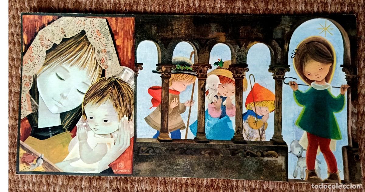 Postales: SALMONS - ILUSTRACION PARA TARJETA DE NAVIDAD ESCRITA