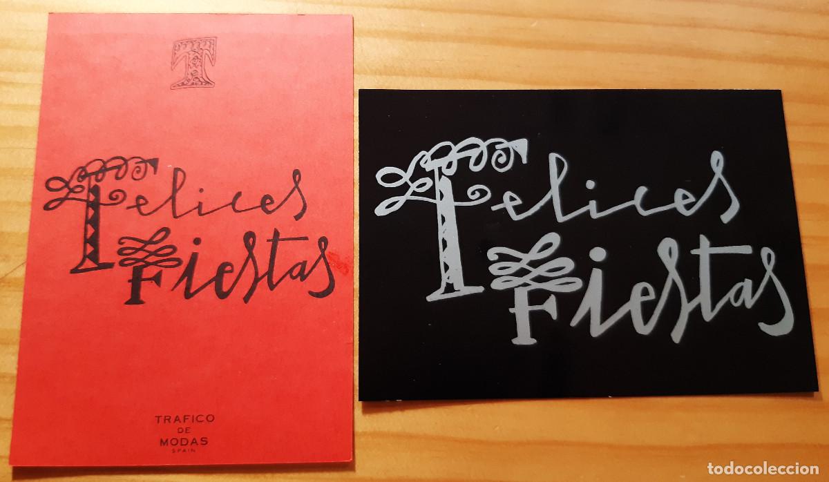 Cartes Postales: 2 TARJETAS - TR&Aacute;FICO DE MODAS - FELICES FIESTAS - PERFECTO ESTADO