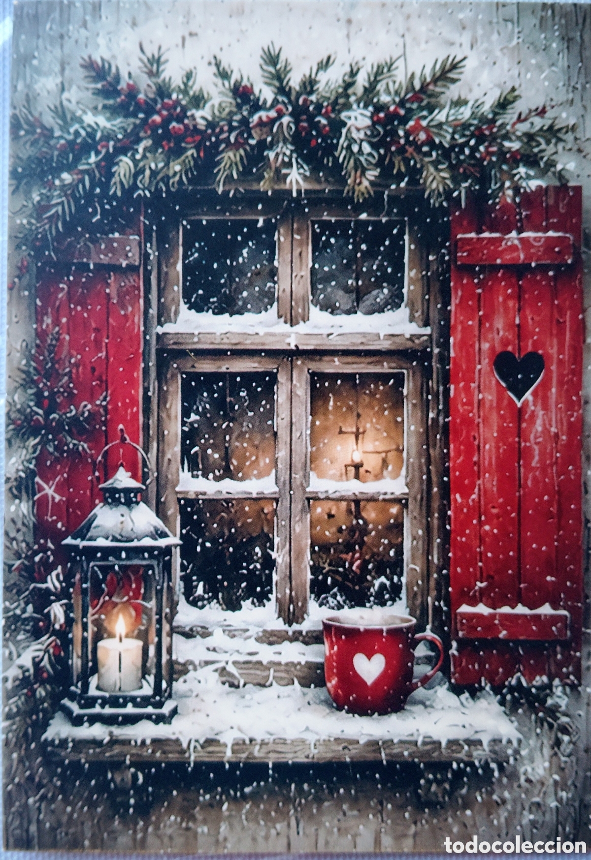 Postales: POSTAL NAVIDAD - VENTANA ADORNOS - ESTILO ANTIGUO