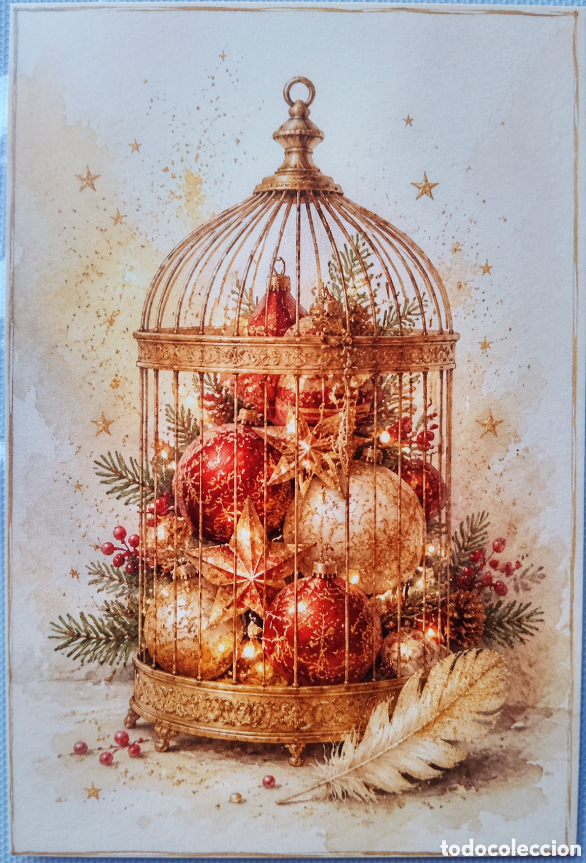 Postales: POSTAL NAVIDAD - JAULA BOLAS ADORNOS - ESTILO ANTIGUO