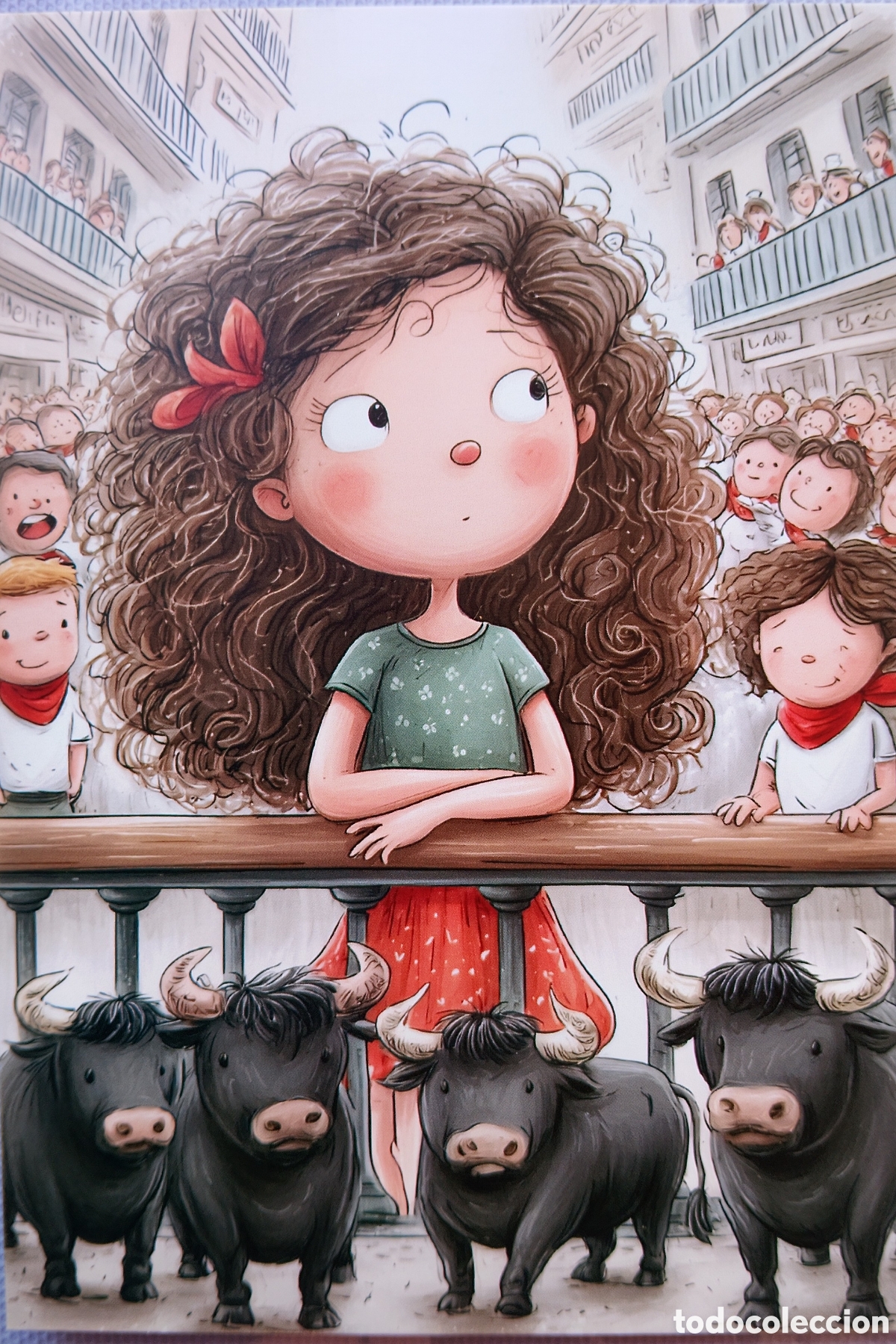 Postales: POSTAL - NI&Ntilde;A TOROS ENCIERRO SAN FERM&Iacute;N PAMPLONA - ESTILO ANTIGUO