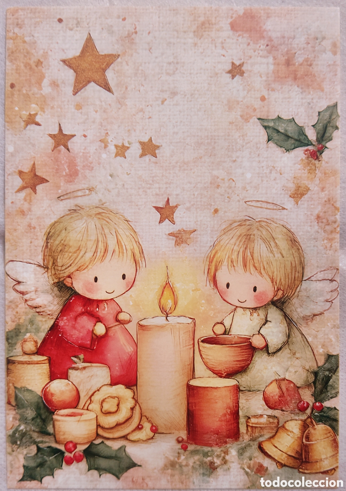 Postales: POSTAL NAVIDAD - ANGELITOS VELAS - ESTILO ANTIGUO