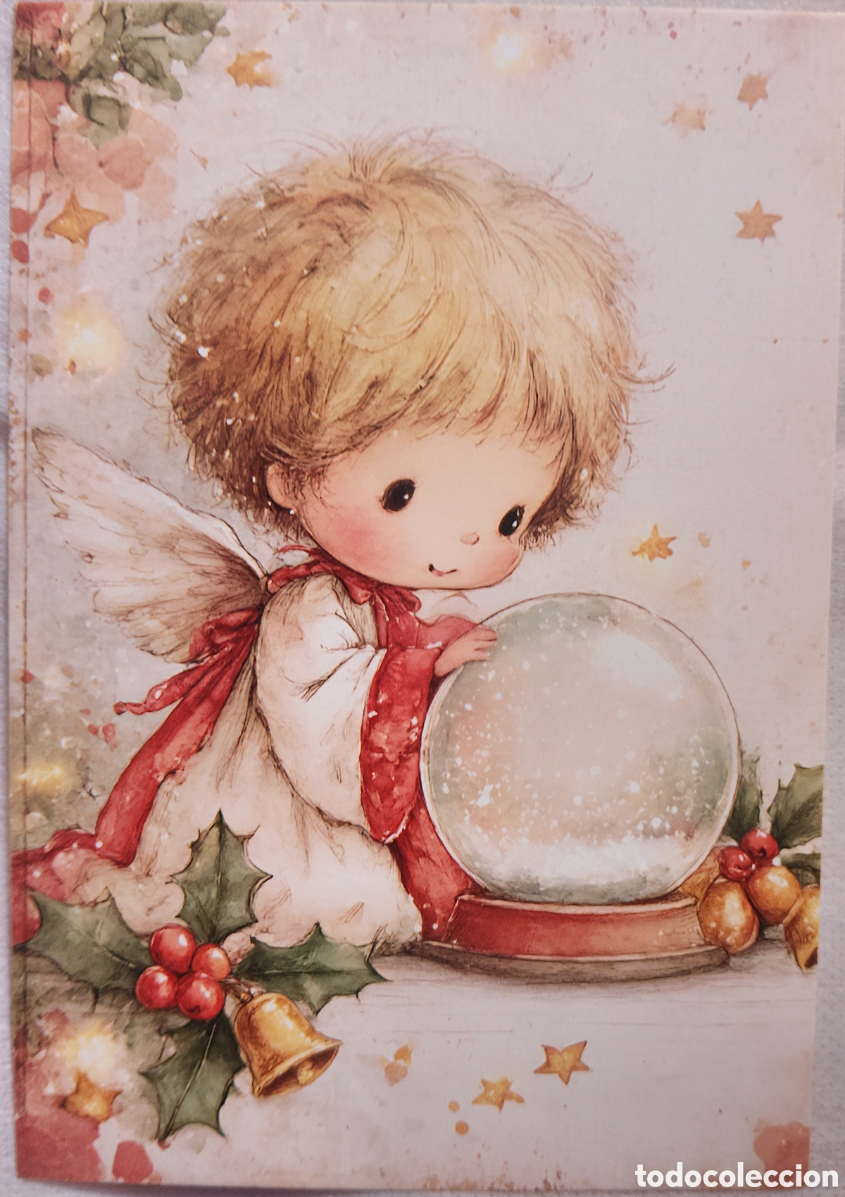 Postales: POSTAL NAVIDAD - ANGELITO BOLA DE NIEVE - ESTILO ANTIGUO