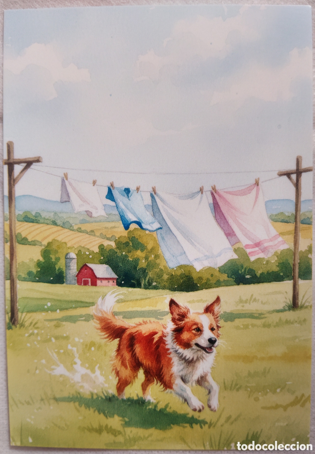 Postales: POSTAL - PERRITO PERRO COLADA GRANERO - ESTILO ANTIGUO - Foto 1