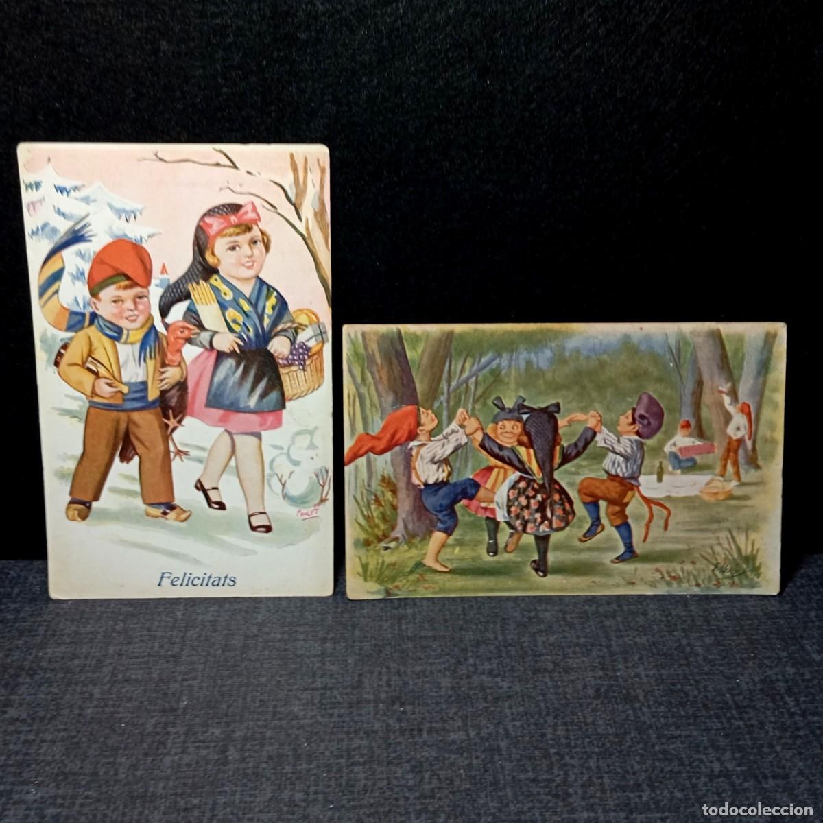 Postales: Lote 2 Postales Infantiles Costumbristas Paulet Ediciones Victoria Sardana 1932