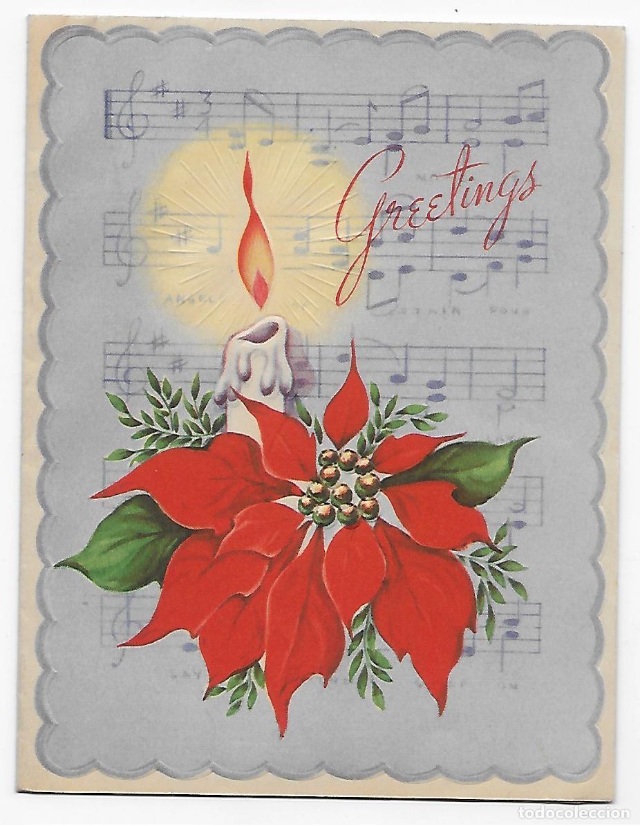 Postkarten: 7368S - FLOR DE PASCUA, REINA DE LA NAVIDAD- EDI. HEYWOOD L.156-ANTIGUA POSTAL DOBLE 14X11 CM- 1949