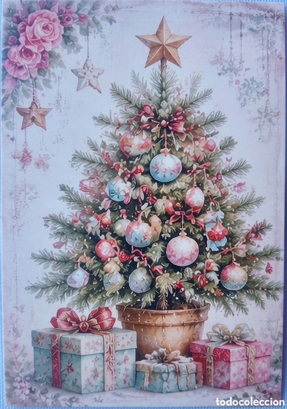 Postales: POSTAL NAVIDAD - &Aacute;RBOL REGALOS - ESTILO ANTIGUO