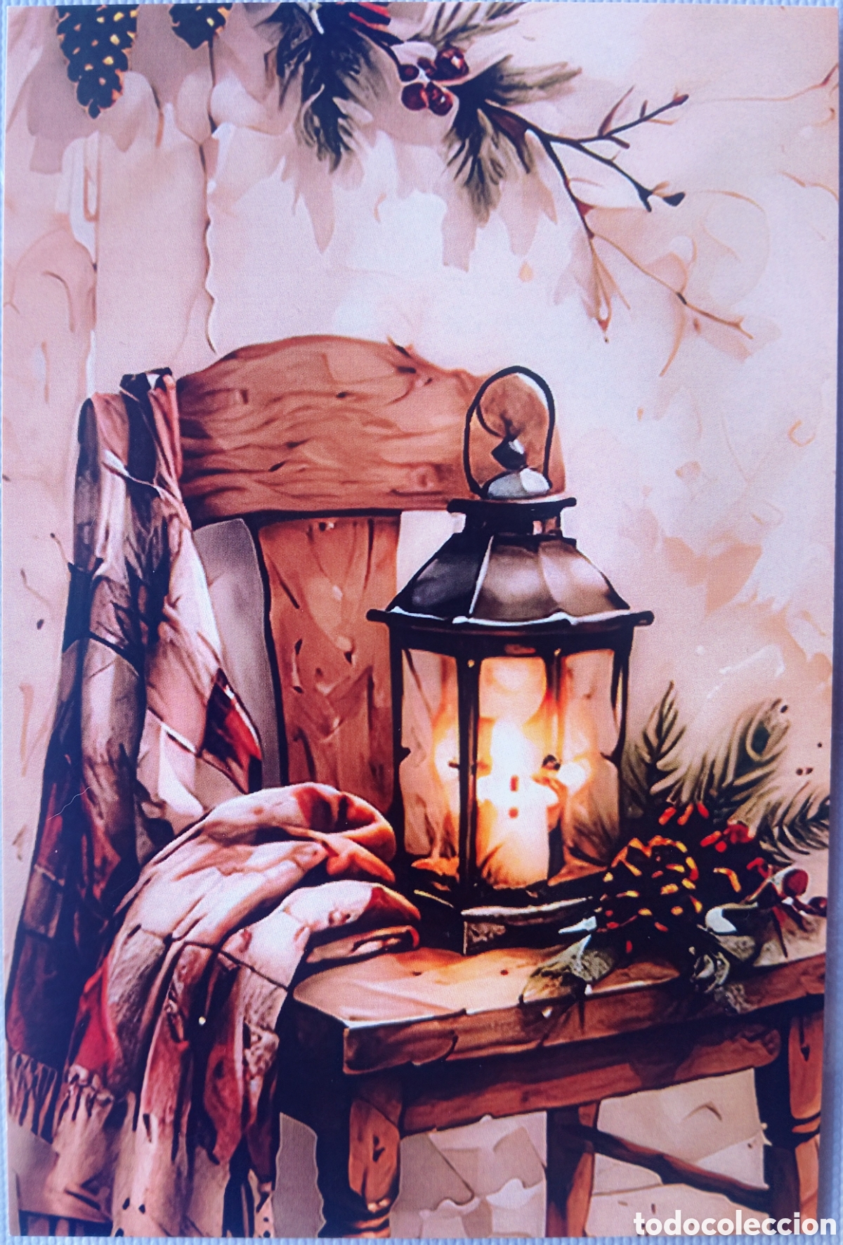 Postales: POSTAL NAVIDAD - FAROL CANDIL SILLA - ESTILO ANTIGUO