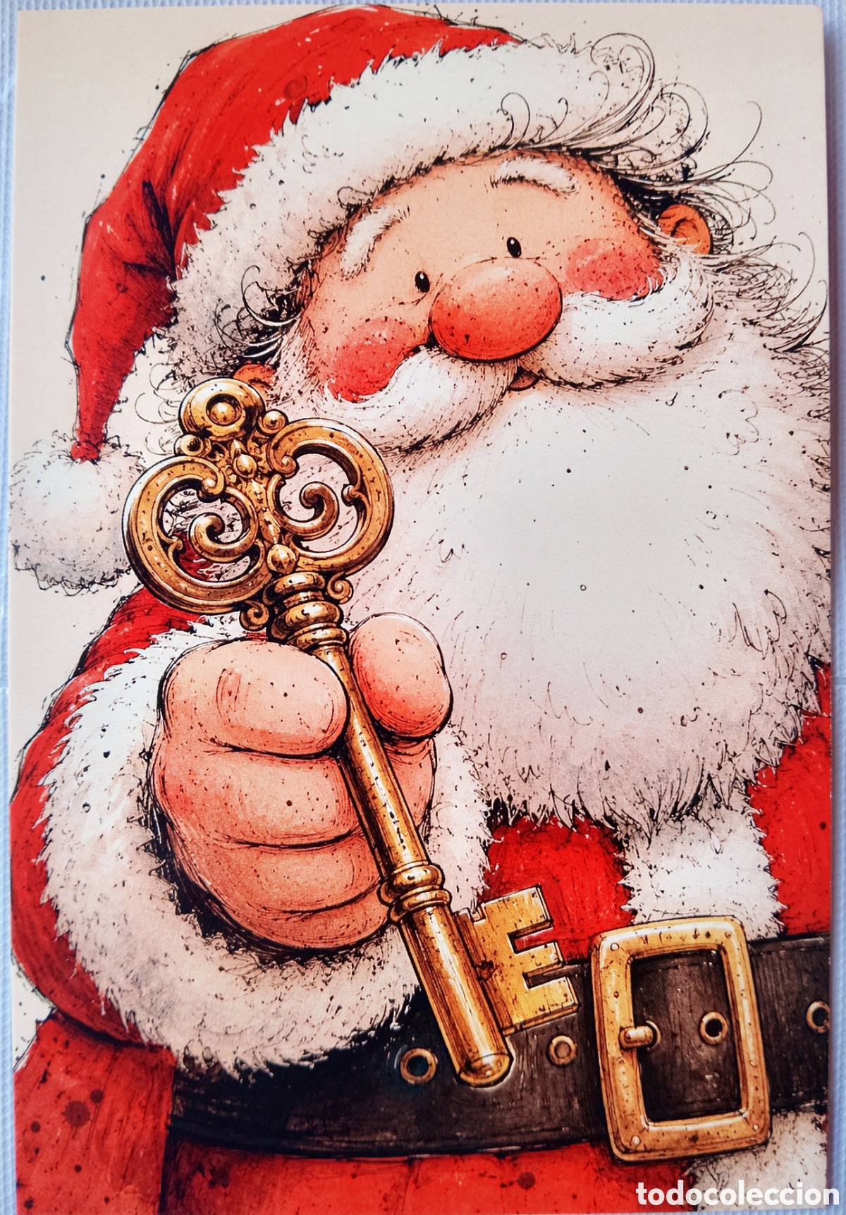 Postales: POSTAL NAVIDAD - PAP&Aacute; NOEL LLAVE - ESTILO ANTIGUO