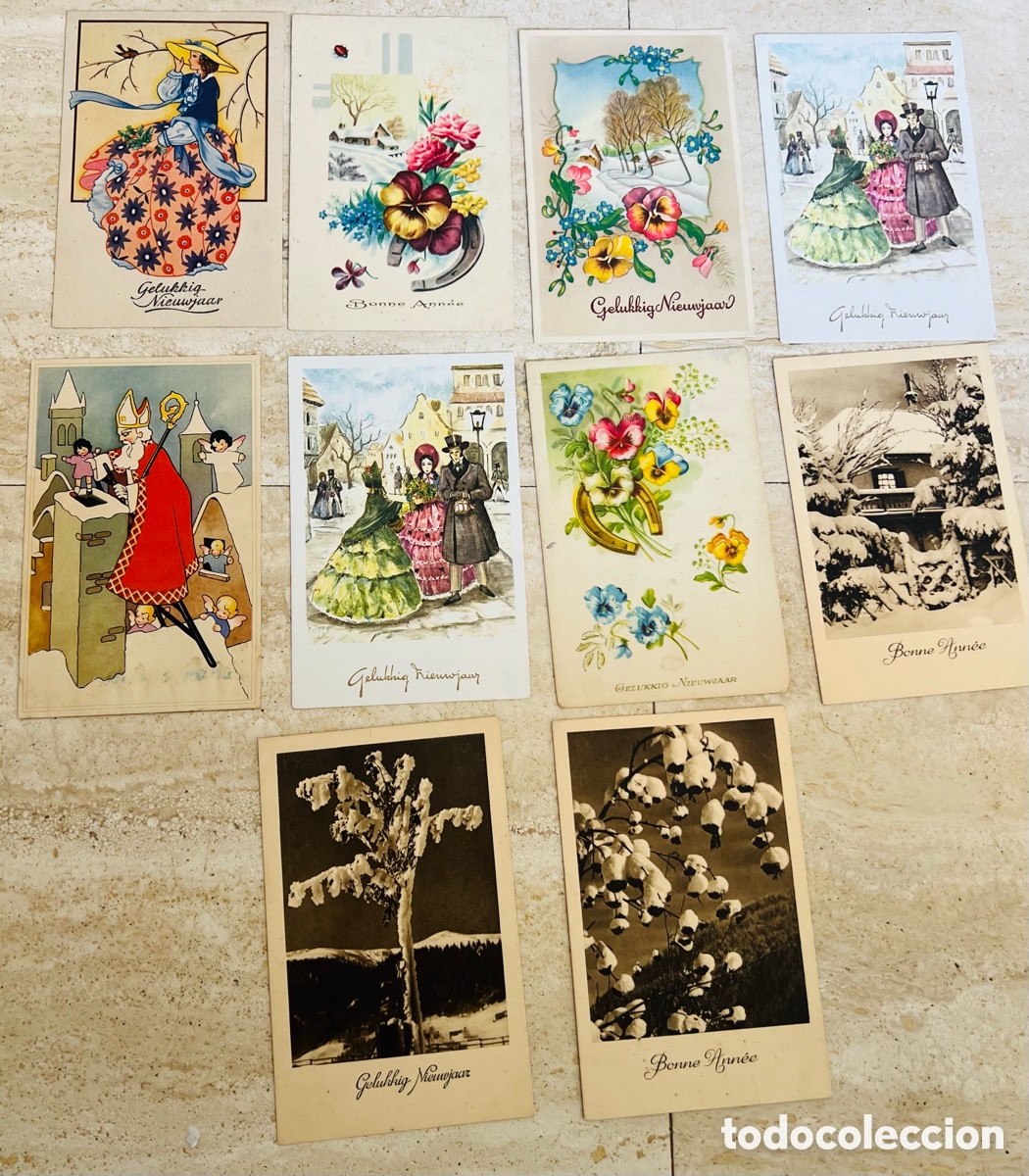 Postales: Lote de postales Navidad antiguas - Foto 1