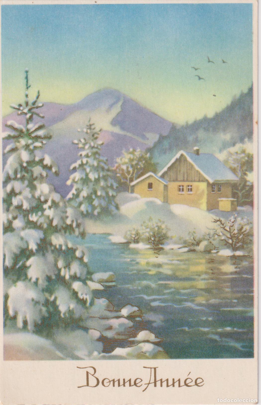 Postales: ANTIGUA POSTAL DE FELICITACI&Oacute;N FRANCESA DE A&Ntilde;O NUEVO (&laquo;BONNE ANN&Eacute;E&raquo;) - M.D. PARIS - ESCRITA