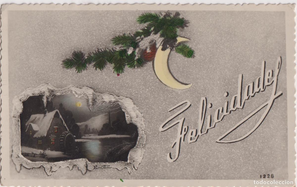 Postales: POSTAL ANTIGUA DE FELICITACI&Oacute;N NAVIDE&Ntilde;A O DE A&Ntilde;O NUEVO - ESCRITA