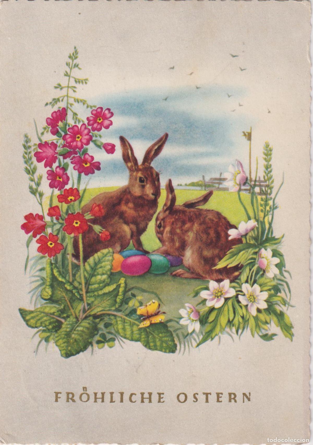 Postales: ANTIGUA POSTAL ILUSTRADA - Fr&ouml;hliche Ostern &laquo;Feliz Pascua&raquo; - ILO SORT.905 &ndash; CIRCULADA 1961