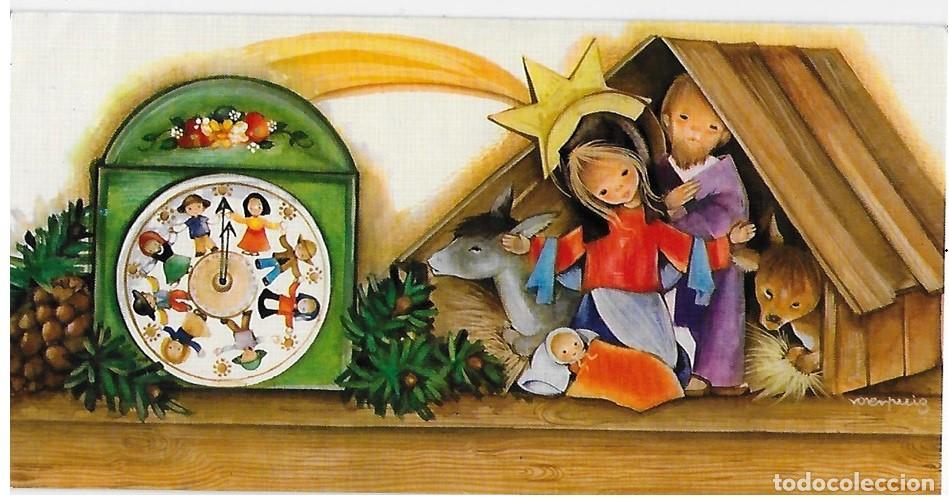 Postcards: 7383S - ROSER PUIG- 25 DE DICIEMBRE -EDICIONES SABADELL SERIE AVET 02.03.076.1 - DIPTICA 16,5X8,5 CM
