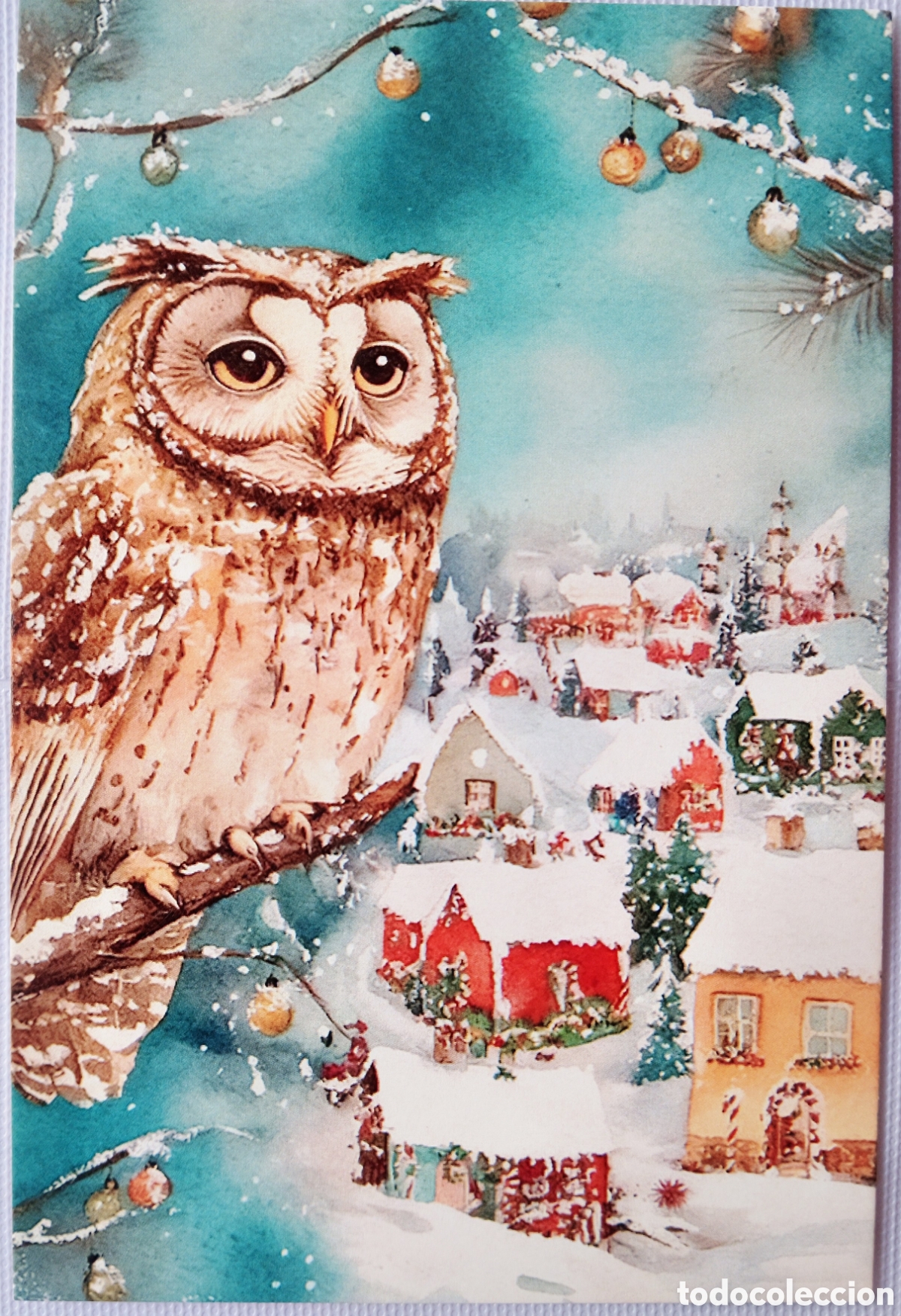 Postales: POSTAL NAVIDAD - B&Uacute;HO CASITAS PAISAJE NEVADO - ESTILO ANTIGUO