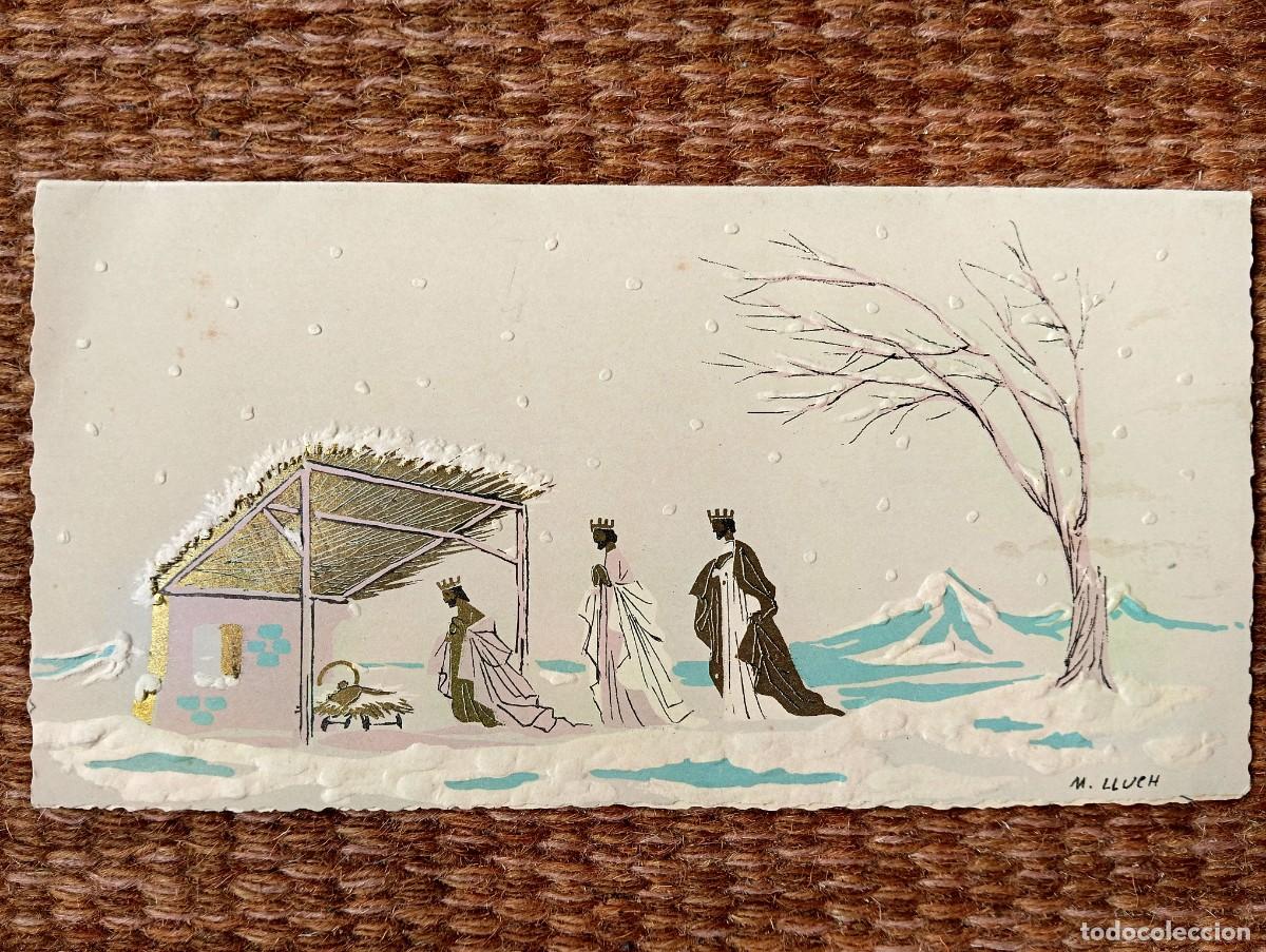 Postcards: TARJETA DE NAVIDAD - BELEN - NACIMIENTO - ILUSTRACION M. LLUCH