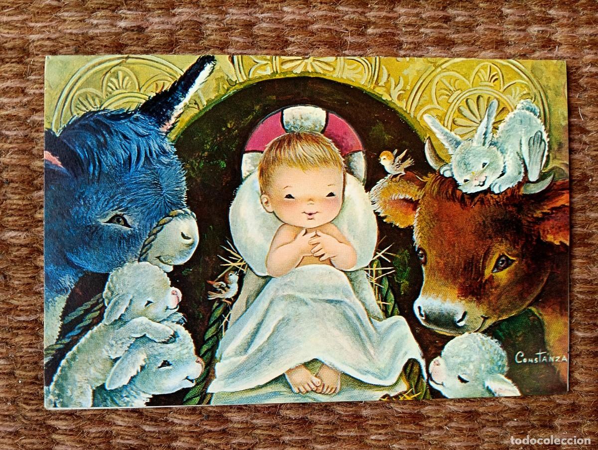 Postales: TARJETA DE NAVIDAD - BELEN - NACIMIENTO - ILUSTRACION CONSTANZA