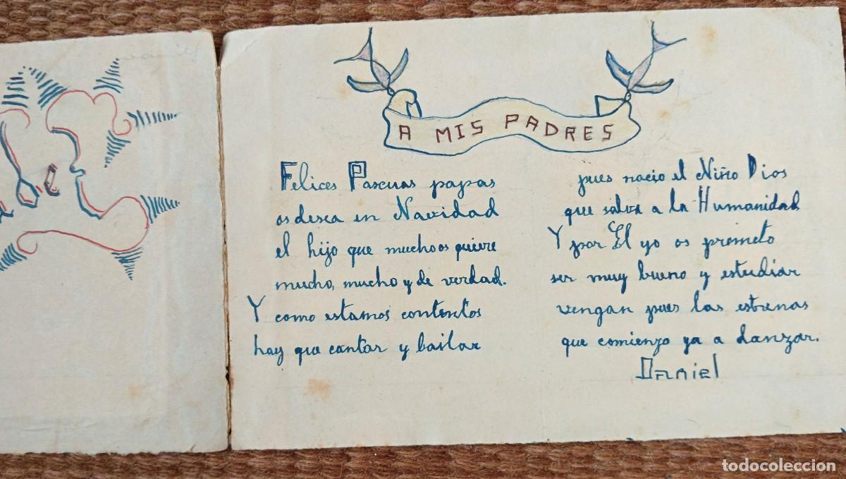 Postales: TARJETA DE NAVIDAD ARTESANAL - Foto 2