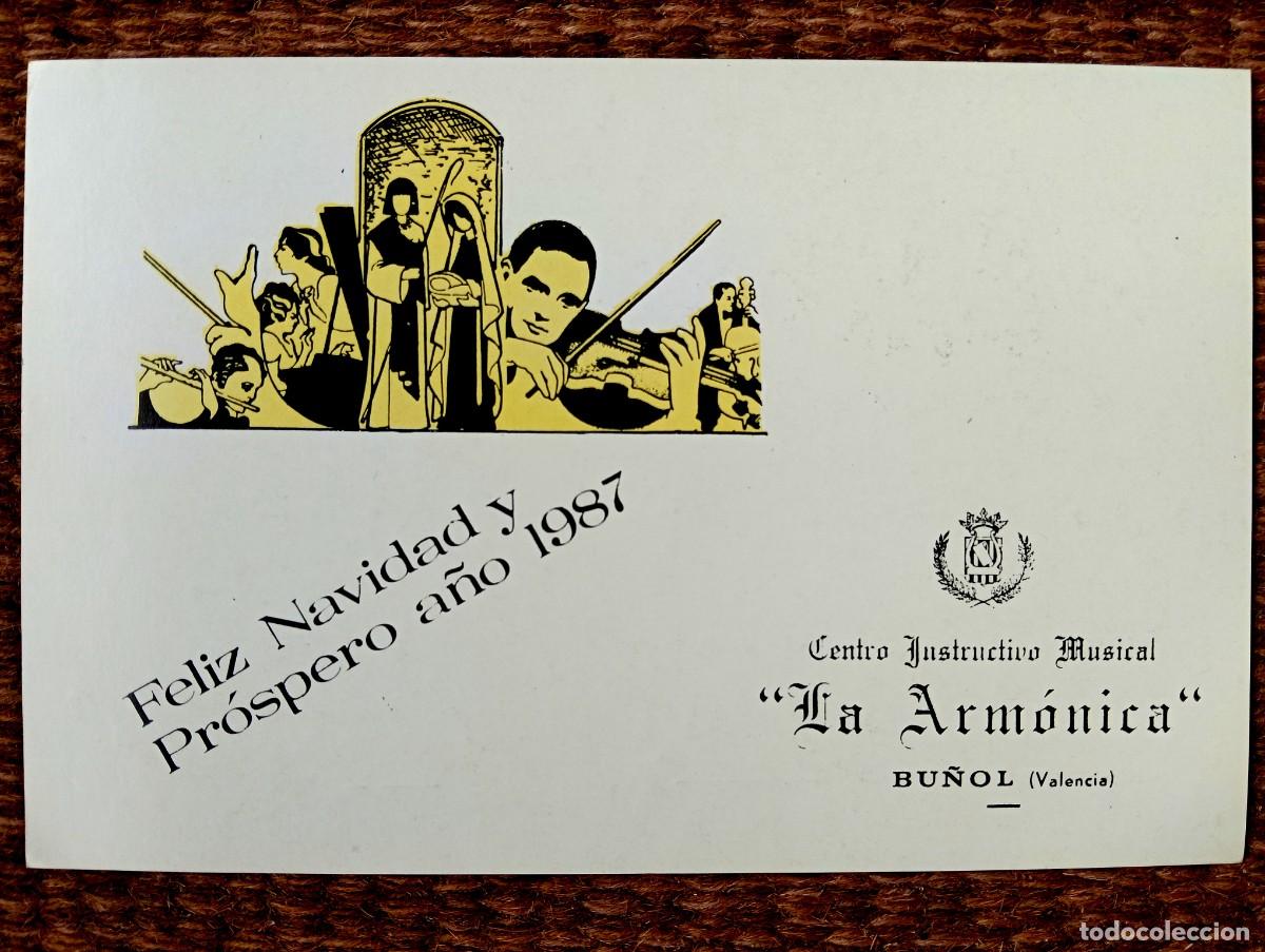 Postales: TARJETA DE NAVIDAD LA ARMONICA DE BU&Ntilde;OL 1987