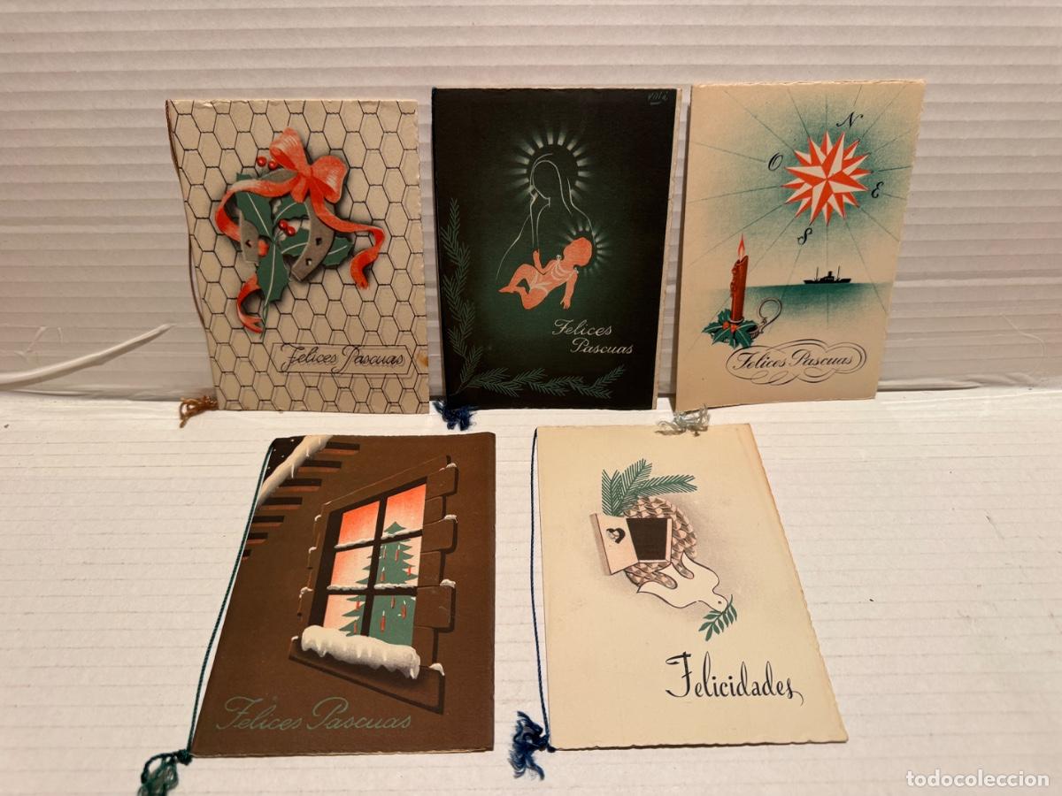 Postales: LOTE DE 5 ANTIGUAS POSTALES NAVIDE&Ntilde;AS