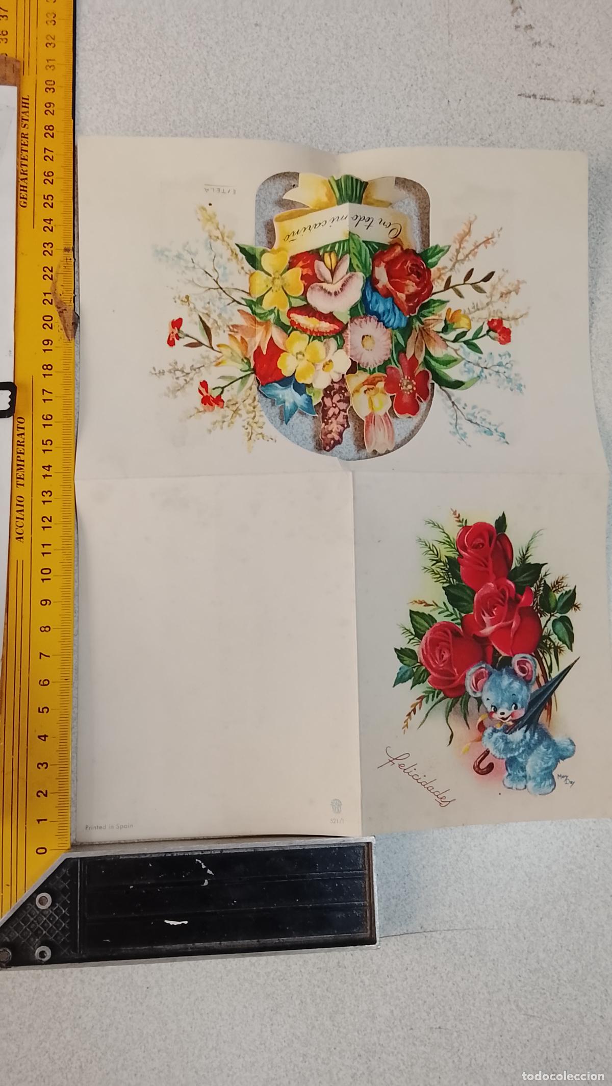 Postales: Antigua felicitaci&oacute;n de Navidad troquelada Mery day