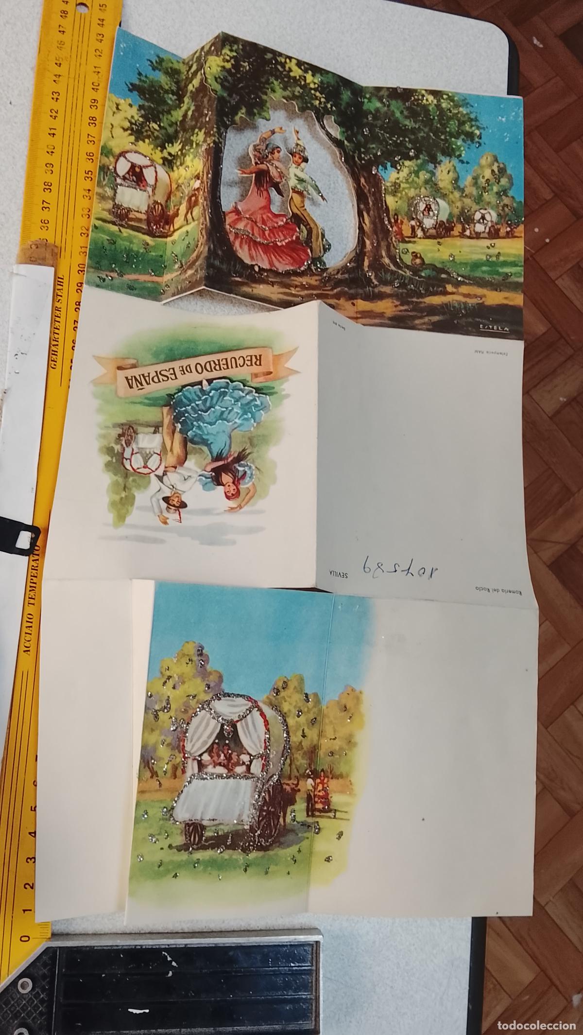 Postales: Antigua felicitaci&oacute;n de Navidad troquelada purpurina