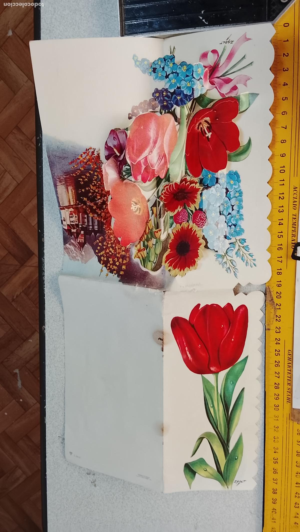 Postales: Antigua felicitaci&oacute;n de Navidad troquelada