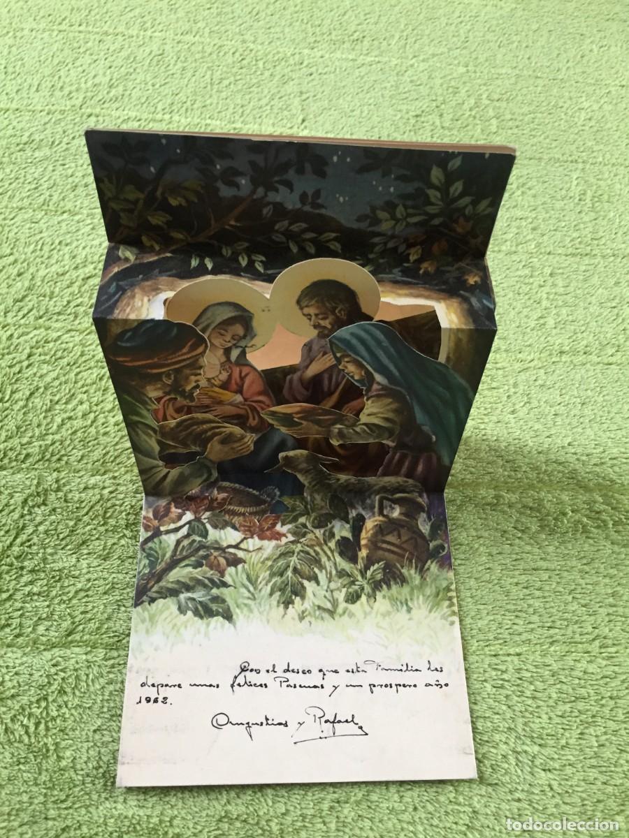 Postais: ANTIGUA Y BONITA FELICITACION DIORAMA DESPLEGABLE DE NAVIDAD DEL NACIMIENTO 1962