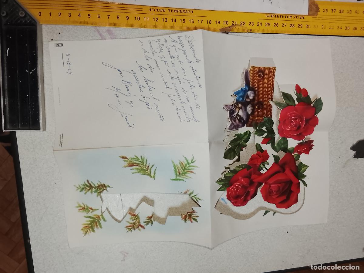 Postales: Antigua felicitaci&oacute;n de Navidad troquelada