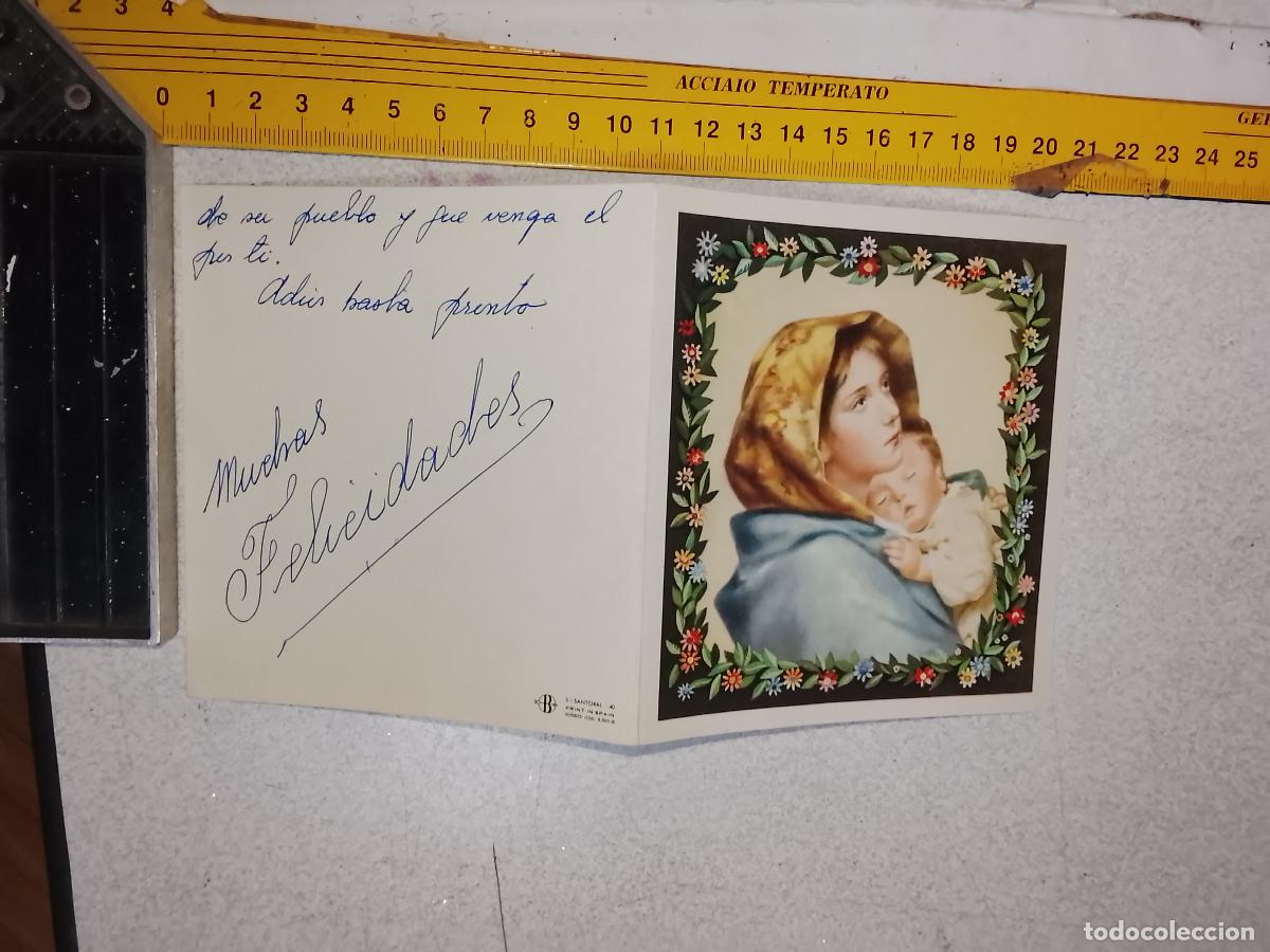 Postales: Antigua felicitaci&oacute;n de Navidad diptica