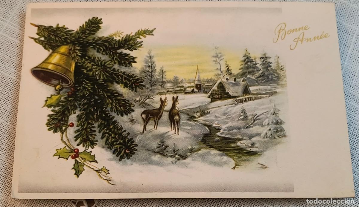 Postales: POSTAL NAVIDAD | PAISAJE NAVIDE&Ntilde;O CON CIERVOS