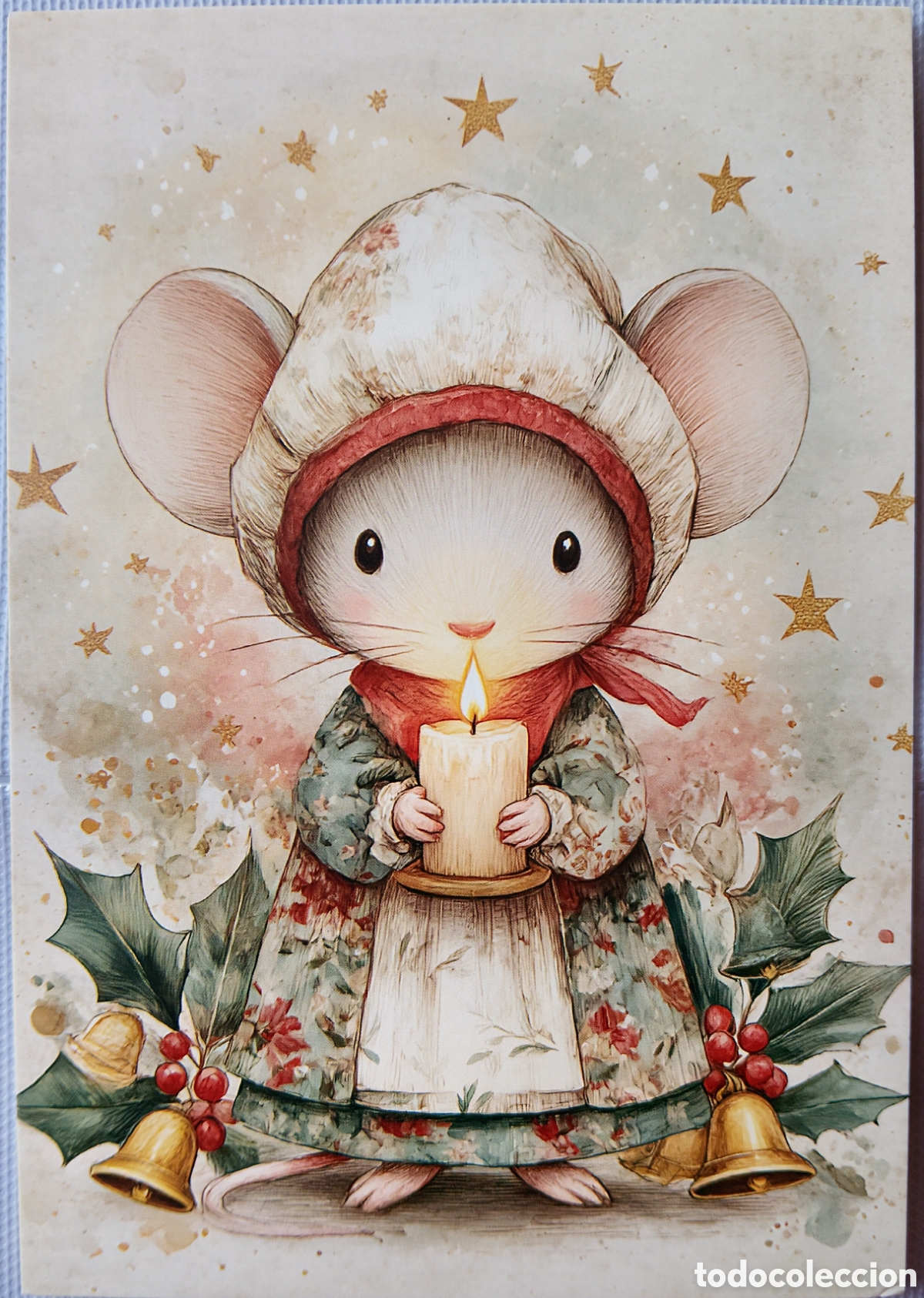 Postales: POSTAL NAVIDAD - RATONCITA VELA - ESTILO ANTIGUO