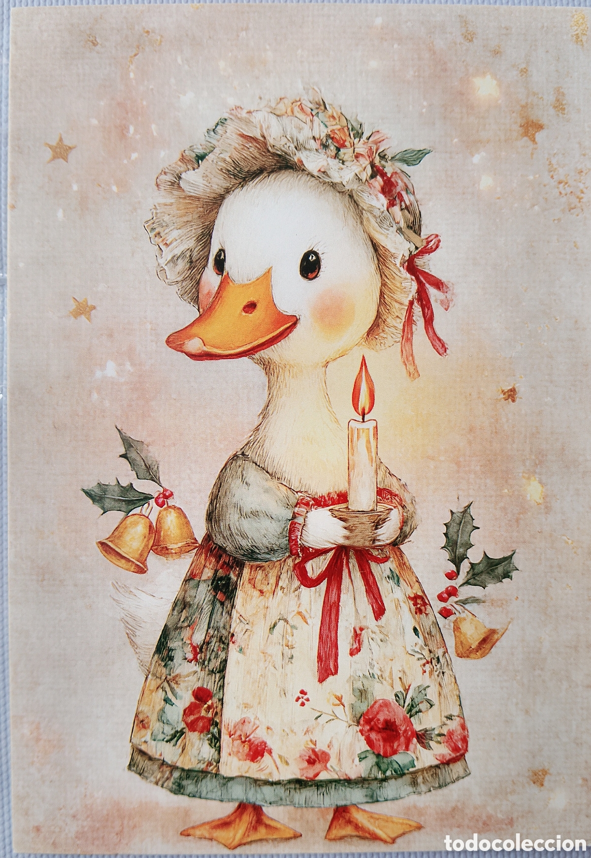 Postales: POSTAL NAVIDAD - PATO PATITO VELA - ESTILO ANTIGUO