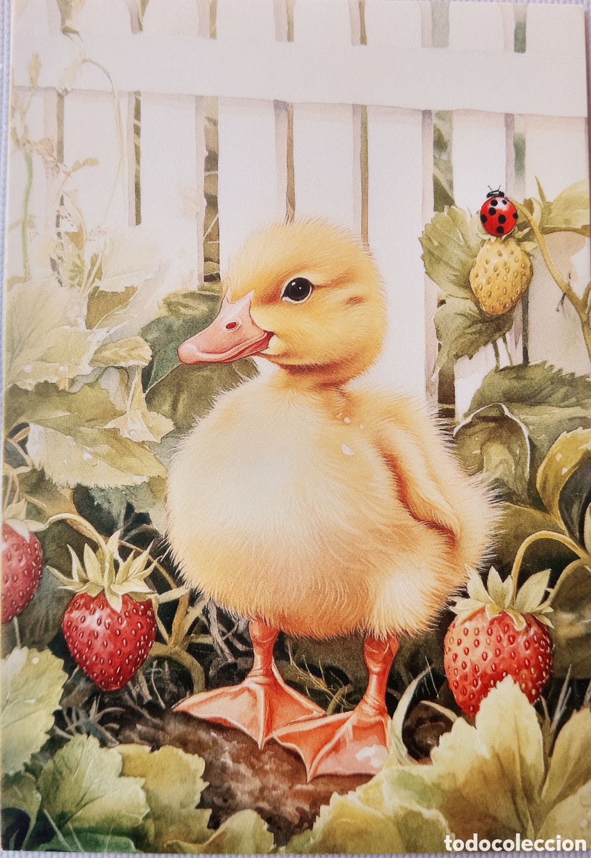Postales: POSTAL NAVIDAD - PATITO FRESAS - ESTILO ANTIGUO