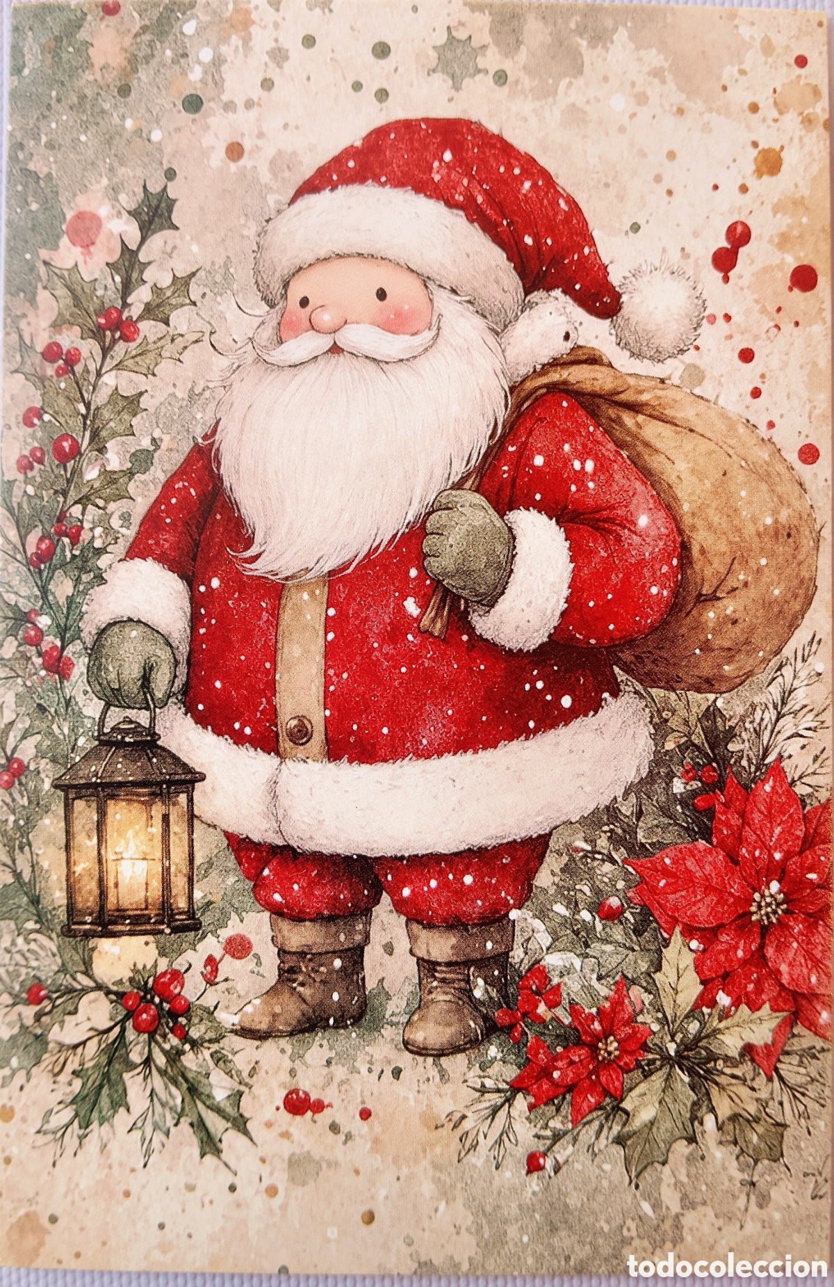 Postales: POSTAL NAVIDAD - PAP&Aacute; NOEL FAROL REGALOS - ESTILO ANTIGUO - Foto 1