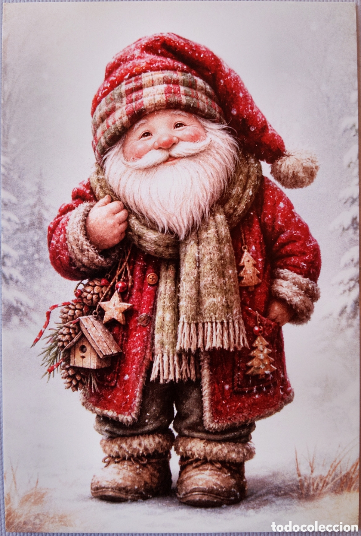Postales: POSTAL NAVIDAD - GNOMO DUENDE NIEVE - ESTILO ANTIGUO