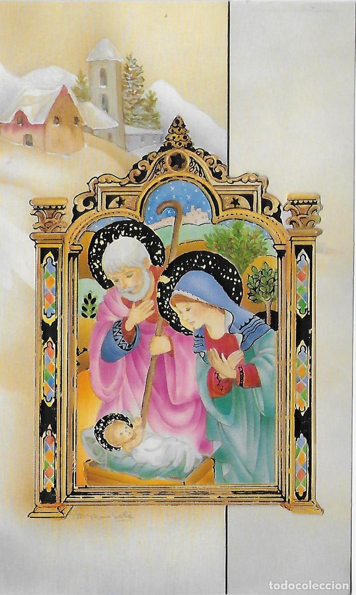 Postales: 7304T - M&ordf; ROSA SOL&Aacute; - GLORIA AL NI&Ntilde;O - EDIC. EDICROMO SERIE 9449.2 -TRIPTICA, TROQUELADA 11X18,5 CM