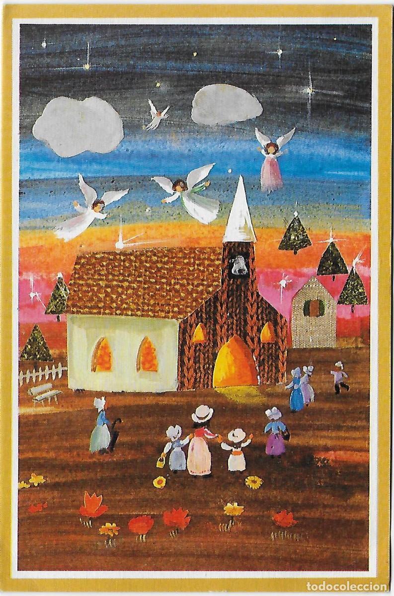 Postales: 7305T - MARIONA- EL PUEBLO ENTERO A MISA DE GALLO- EDICIONES KIN-KE SERIE X.5018 - DIPTICA 18X12 CM