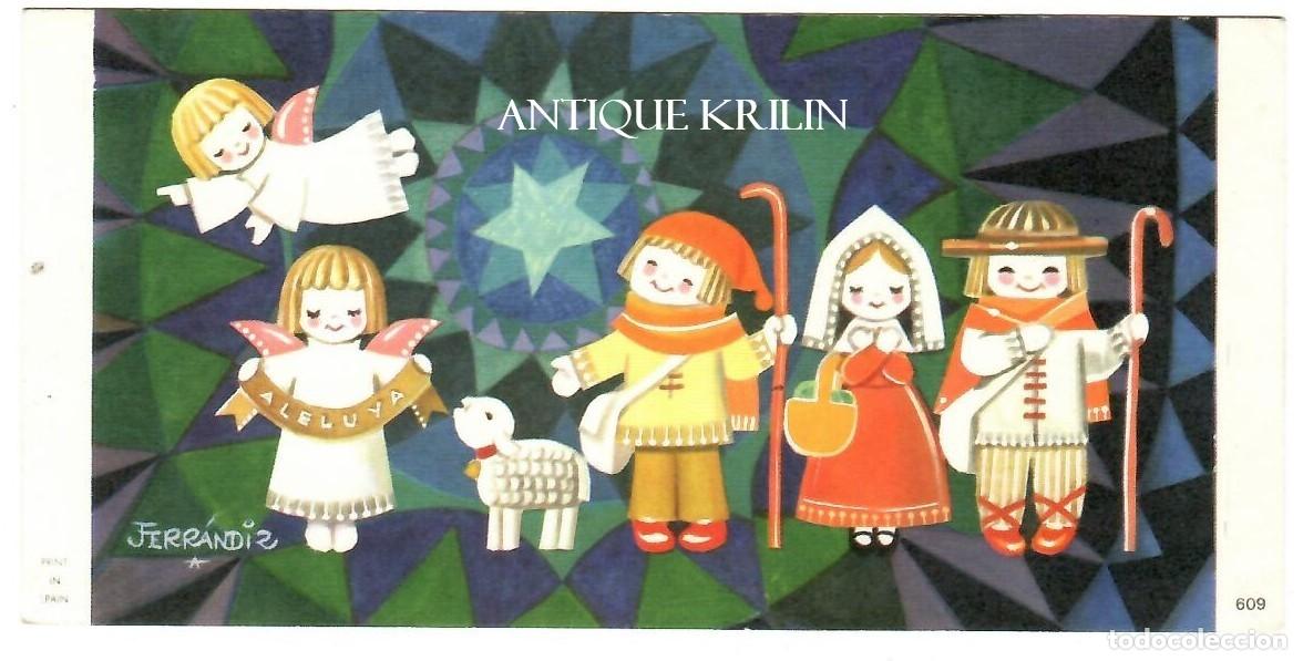 Postales: POSTAL NAVIDAD DE FERRANDIZ N&ordm; 609 / ESCRITA AL DORSO / 14.5 X 7 CM.