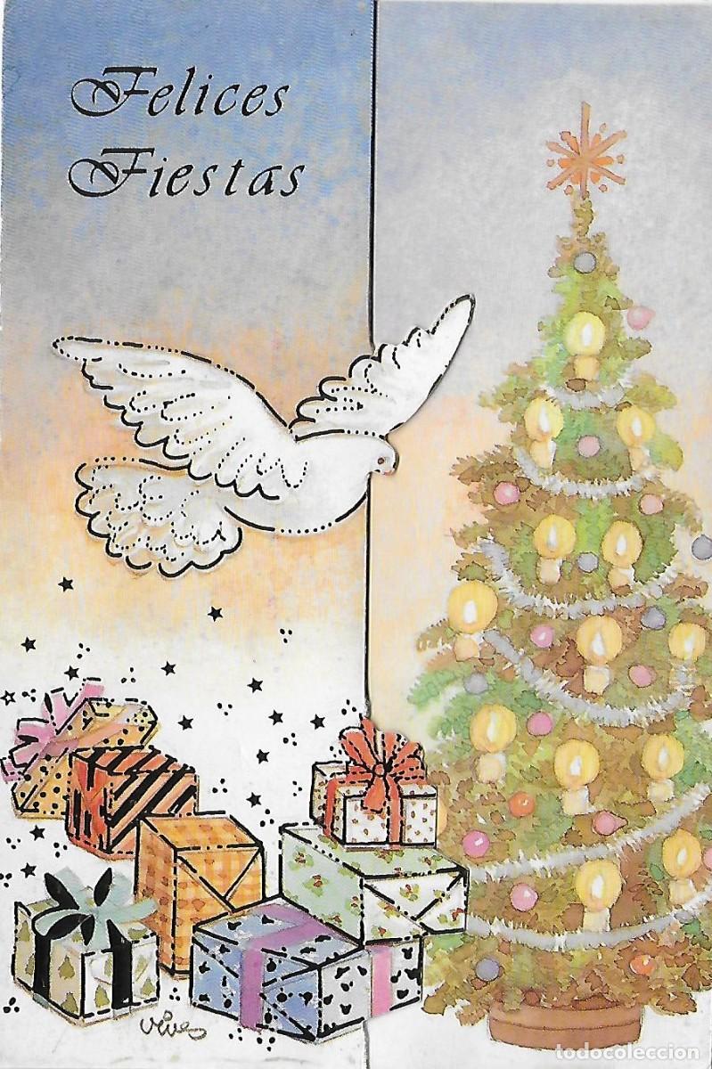 Postales: 7309T - VIVES- NOCHE BUENA- EDICIONES EDICROMO SERIE 9014.2- TRIPTICA, TROQUELADA -17X11,5 CM