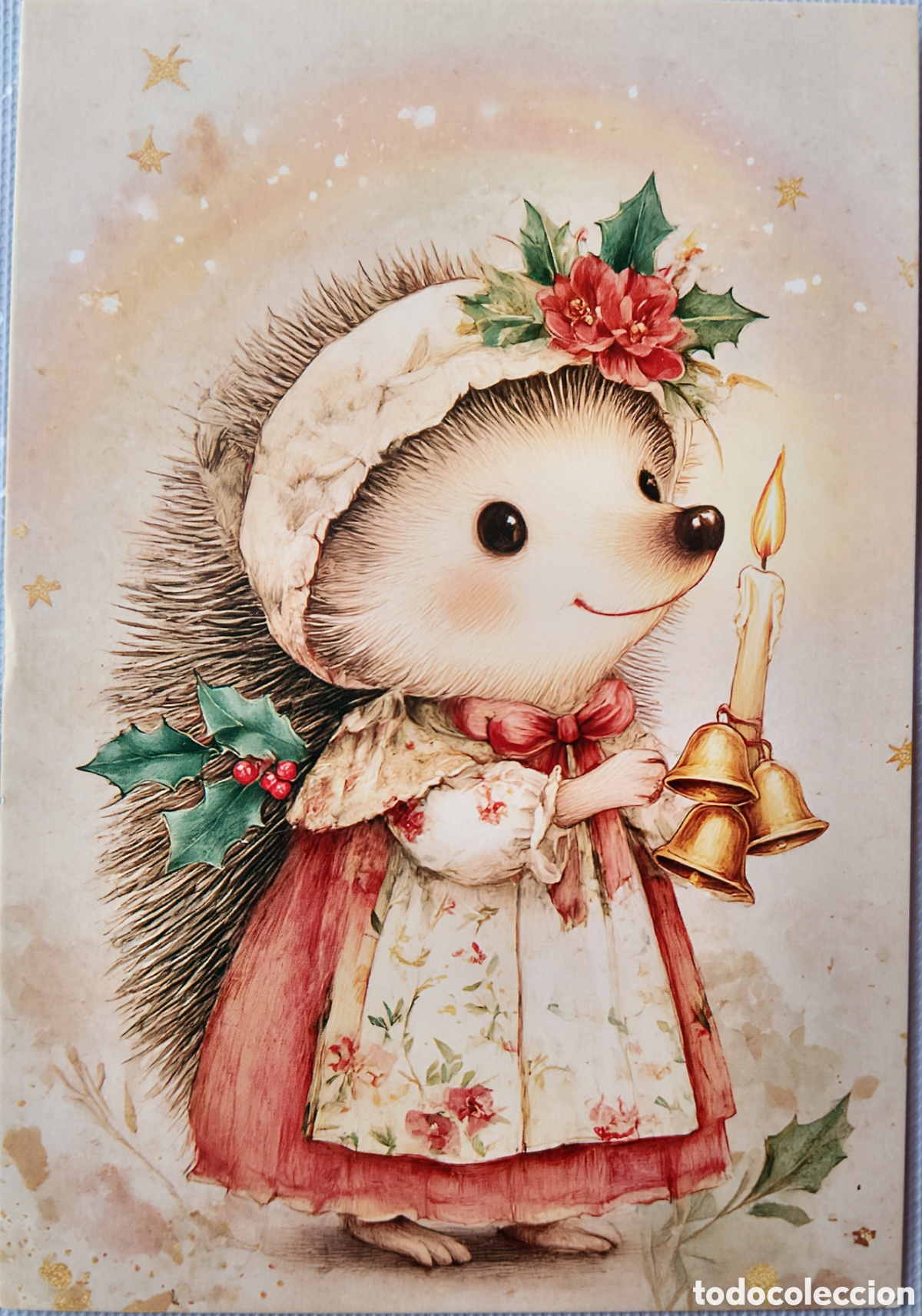Postales: POSTAL NAVIDAD - ERIZO VELA - ESTILO ANTIGUO