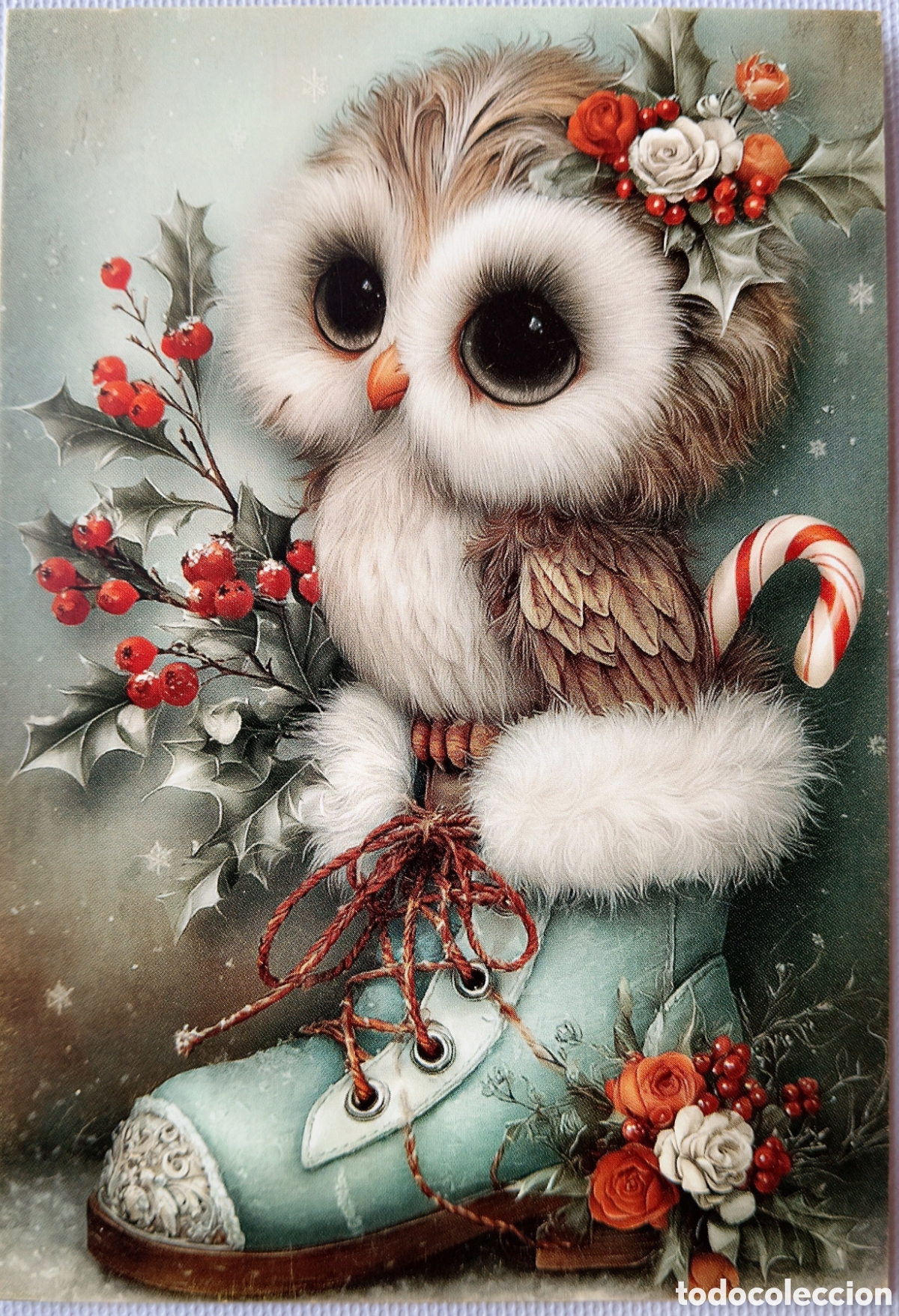 Postales: POSTAL NAVIDAD - B&Uacute;HO BOTA BAST&Oacute;N CARAMELO - ESTILO ANTIGUO