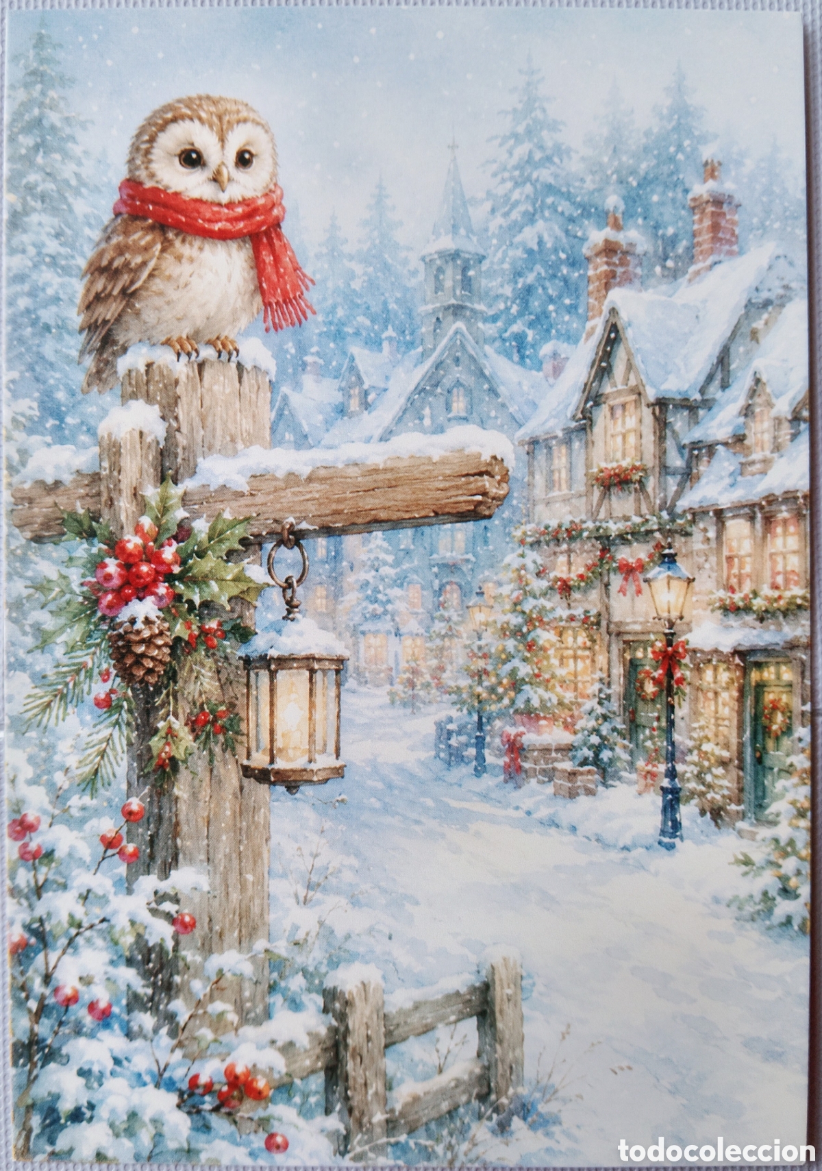 Postales: POSTAL NAVIDAD - B&Uacute;HO PAISAJE NEVADO - ESTILO ANTIGUO