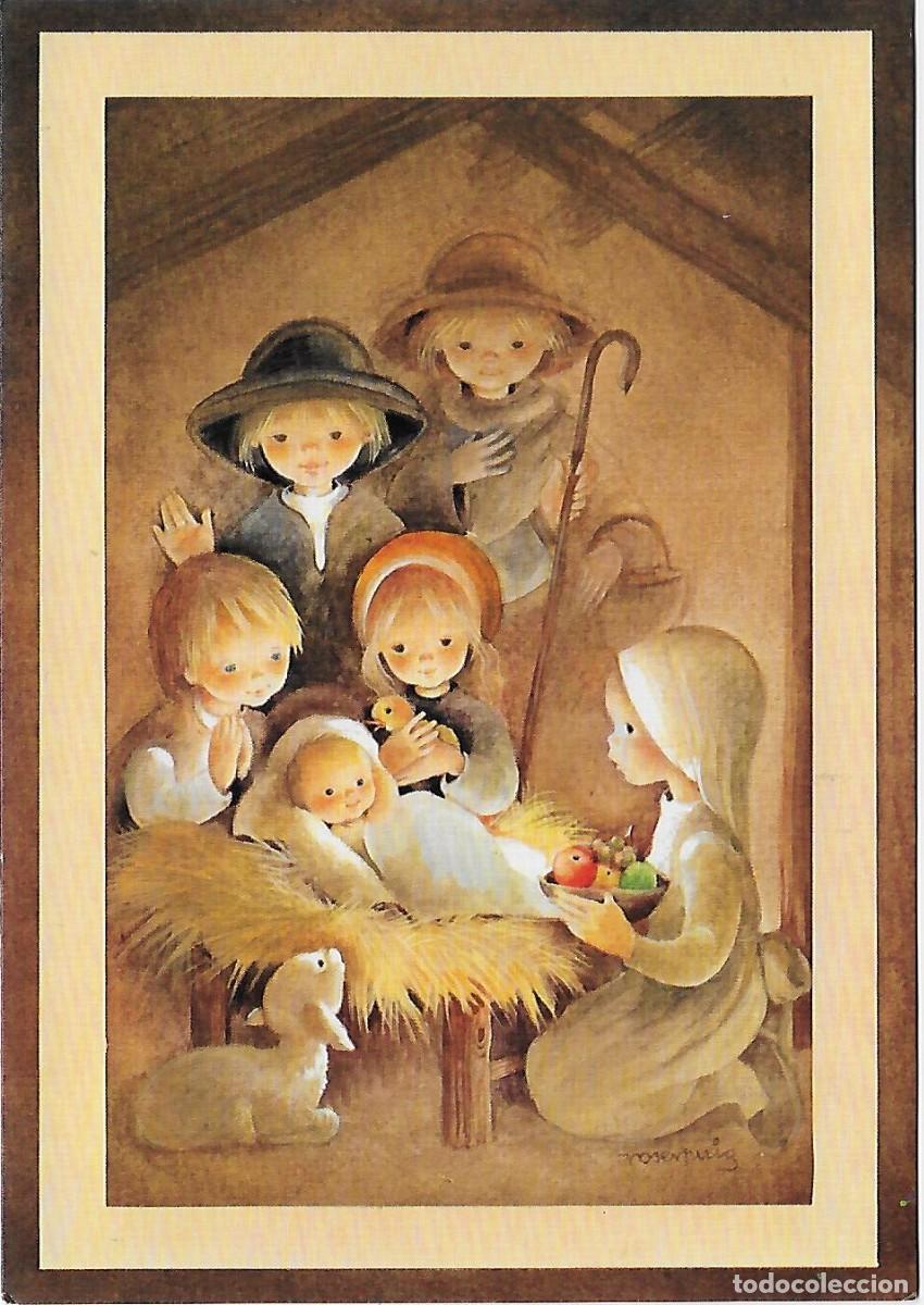 Postales: 7312T - PUEBLO NEVADO, &Aacute;RBOL DE NAVIDAD EDIC. GOLDEN 2318 - DIPTICA, EN RELIEVE- 18,8 X11,5 CM- 1989