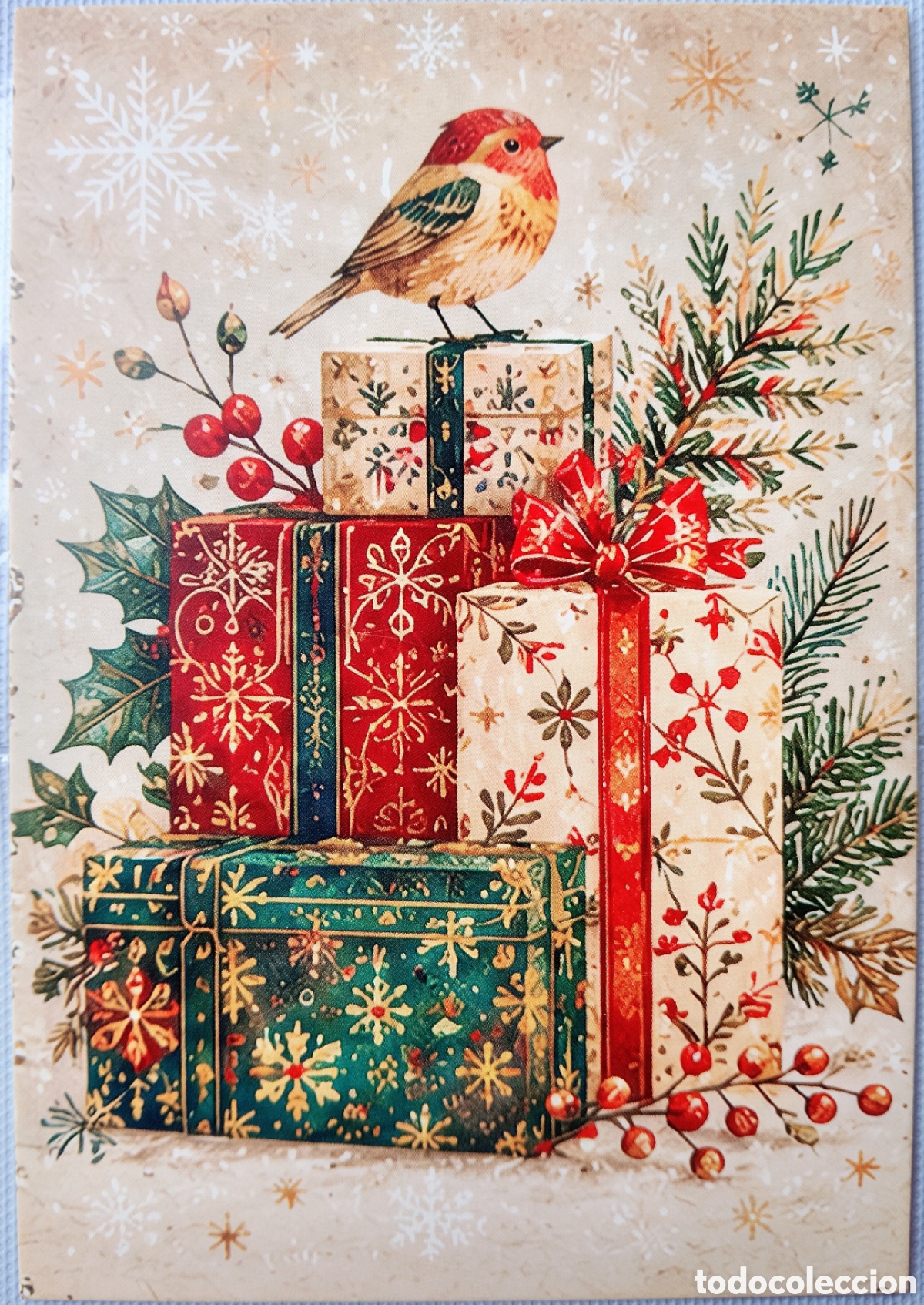 Postales: POSTAL NAVIDAD - PAJARITO REGALOS - ESTILO ANTIGUO