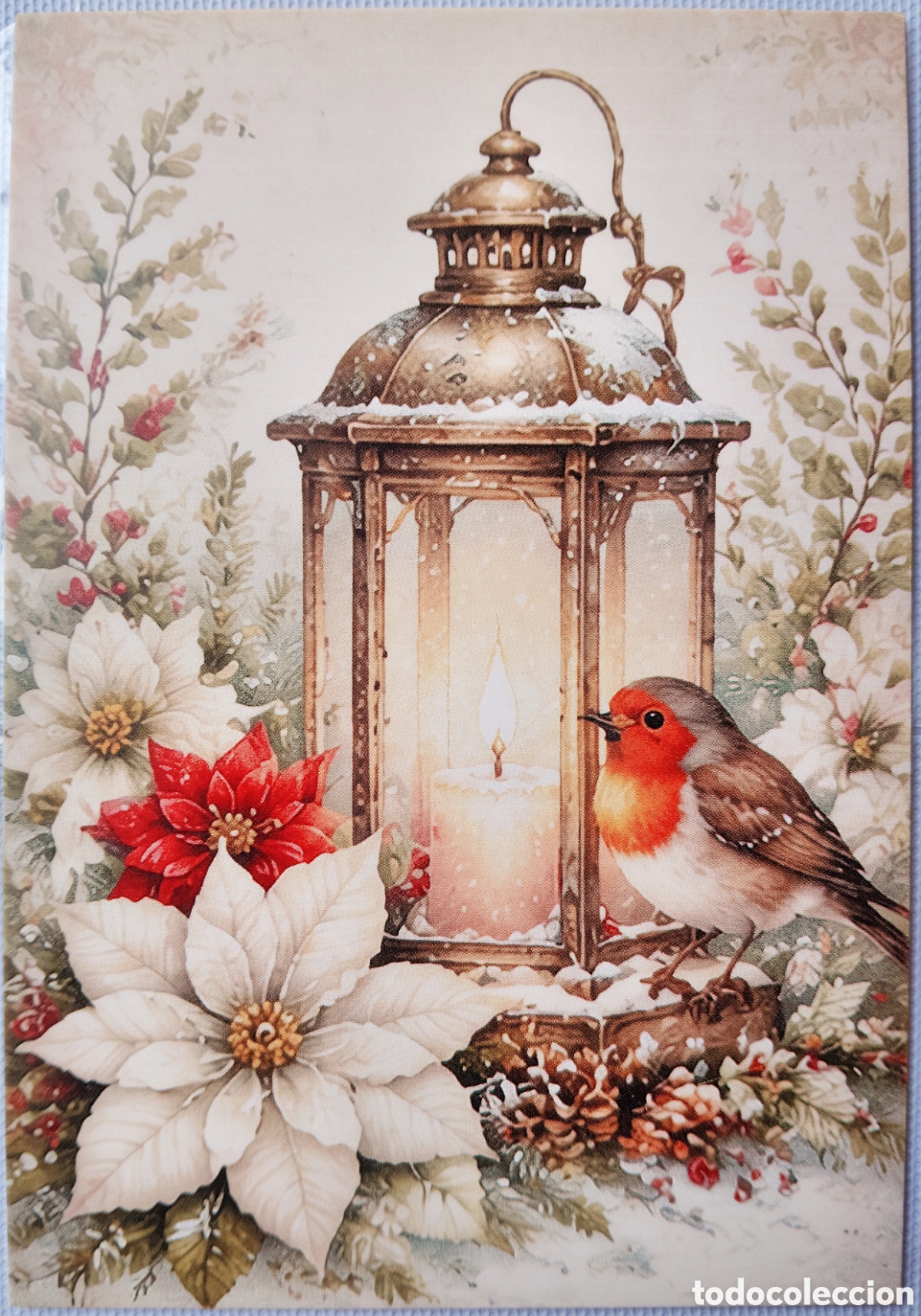 Postales: POSTAL NAVIDAD - PAJARITO FAROL - ESTILO ANTIGUO