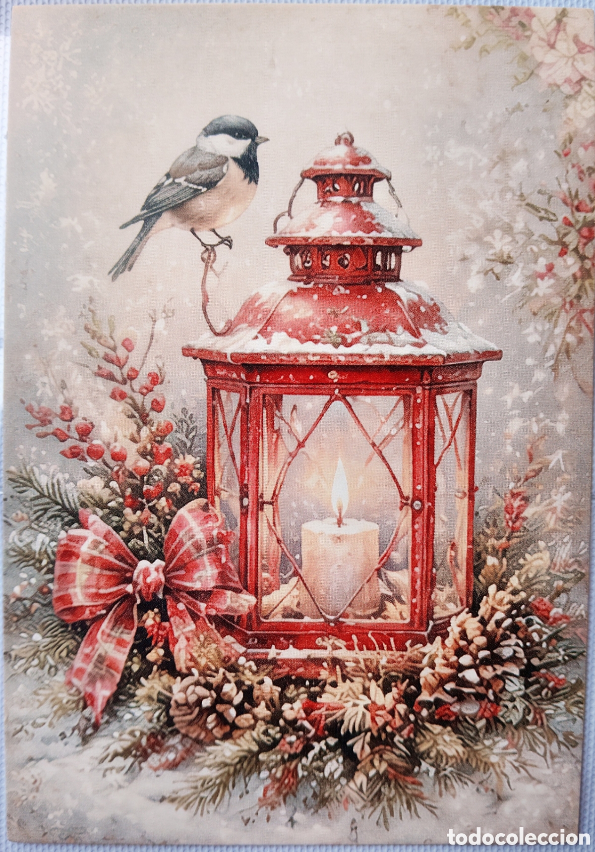 Postales: POSTAL NAVIDAD - PAJARITO FAROL - ESTILO ANTIGUO