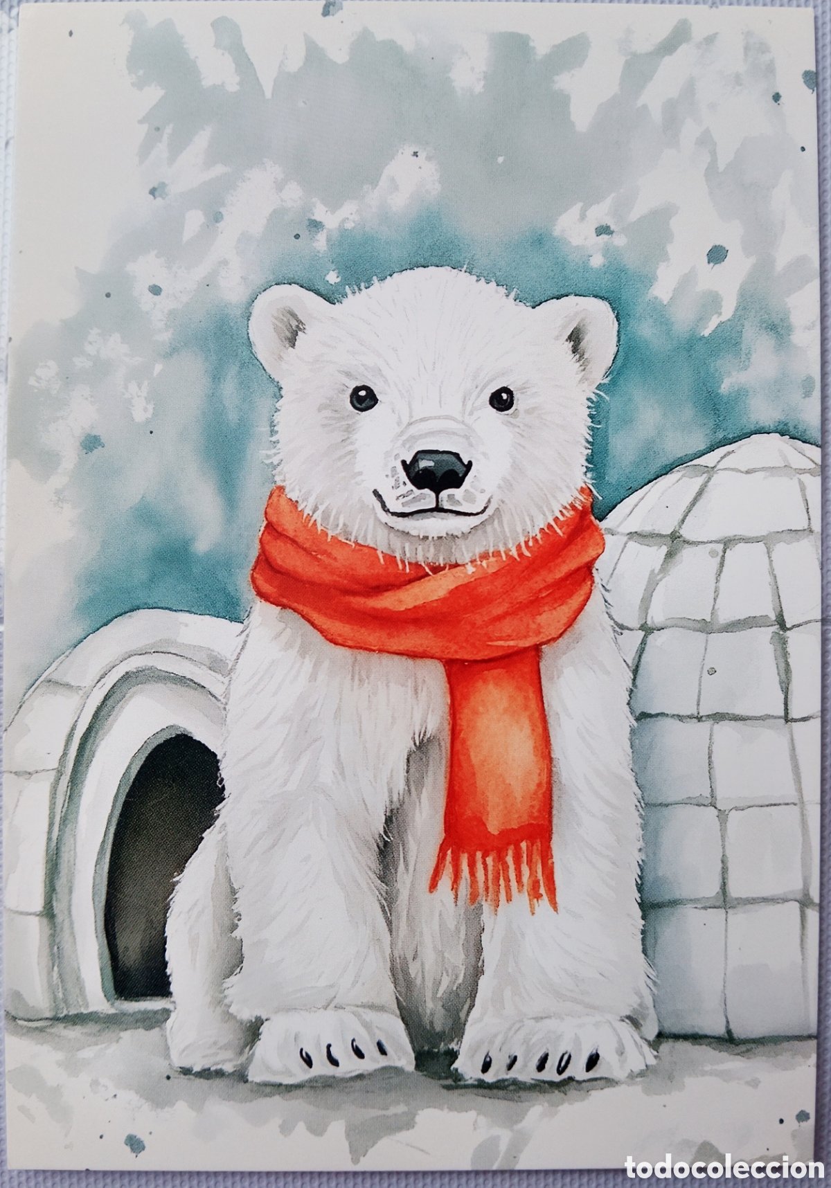 Postales: POSTAL NAVIDAD - OSO OSITO POLAR IGL&Uacute; - ESTILO ANTIGUO